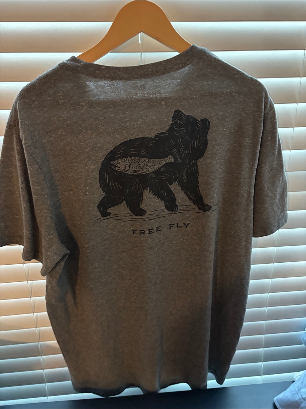 Free fly Short Sleeve Crew Tee in Charcoal - Picture 3 of 3
